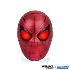 US Killerbody Iron Spider Man 1:1 Wearable Helmet Electric Blink Eyes Mask New