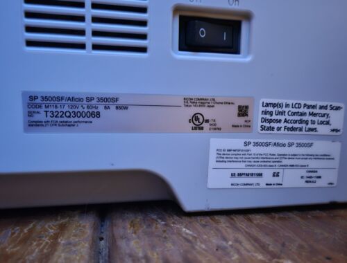 Lanier Sp3500sf Multifuction Office Business Fax Copy Machine - Picture 3 of 8
