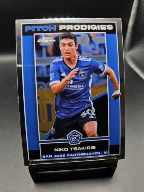 Niko Tsakiris 2023 Topps Chrome MLS Pitch Prodigies #100 Earthquakes Rookie RC