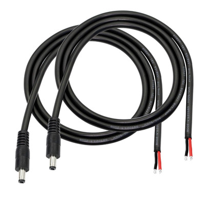 DC Reparaturkabel 2 Stueck 5,5 x 2,1mm Stecker offenes Ende Netzteil Kupferlitze
