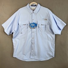 Columbia PFG Men's Omni-Shade Vented SS Bahama Shirt Size XL Light Blue NWT