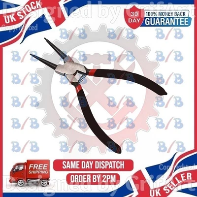 BB STRAIGHT CIRCLIP PLIERS SPRING CLIP TOOL NOSES INTERNAL STRAIGHT SIR C R PIN