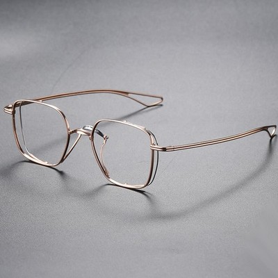 Deluxe Japanese Handmade Pure Titanium Fashion Eyeglass Frame Men Women 49/53MM