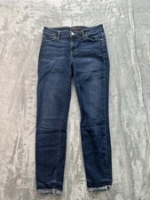 J.J. Joes Jeans Women Sz 28 Blue Flawless The Markie Skinny Crop Stretch Whisker