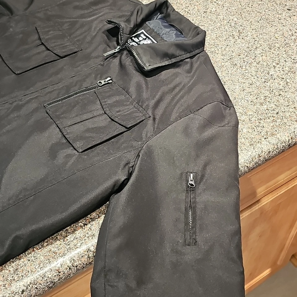 Buffalo David Bitton Jacket Mens Sz XL Outerwear Full Zip Black 1973 Pockets - Image 2 of 4