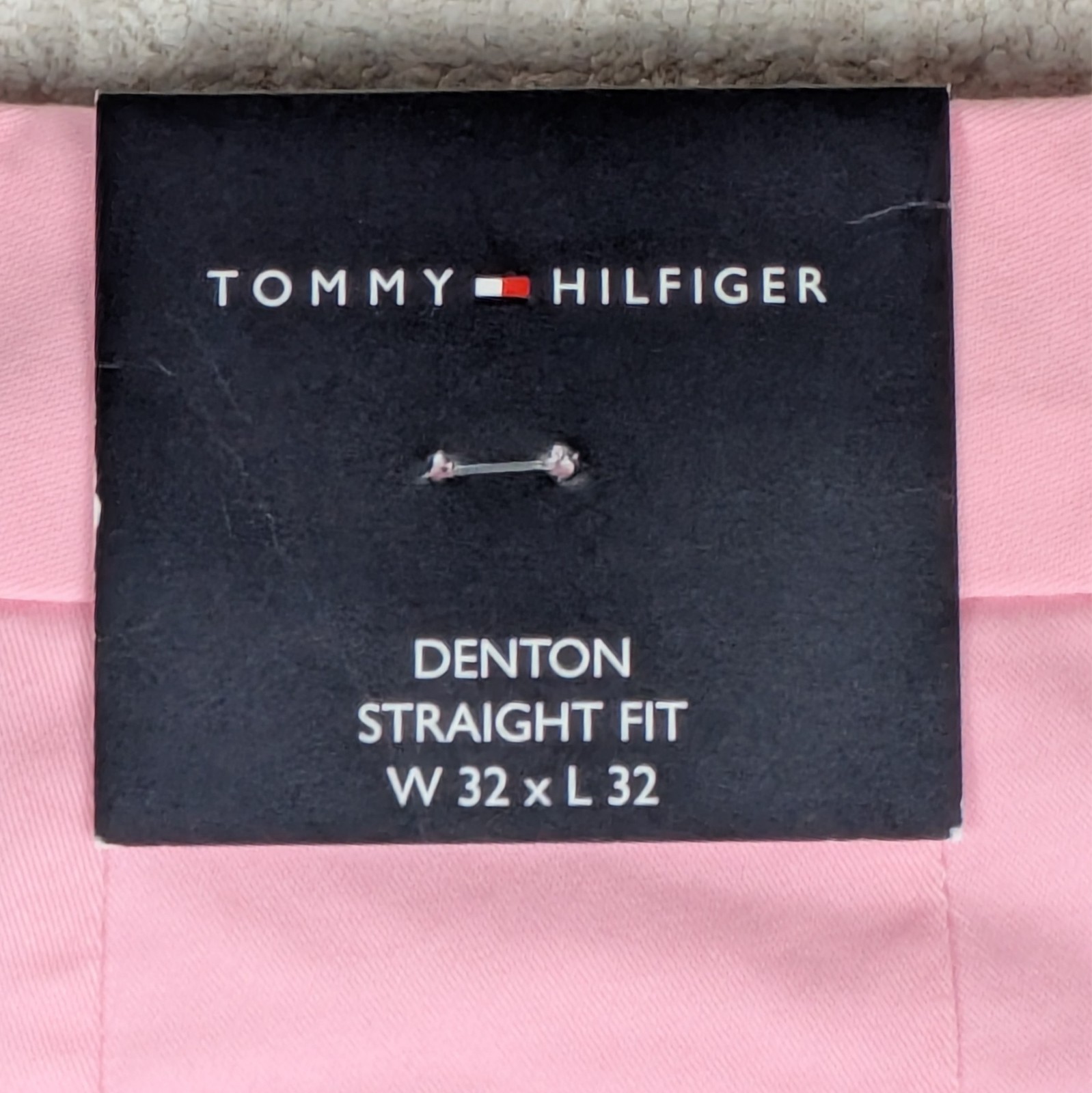 Tommy Hilfiger Mens Straight Fit Chino Pants W32 L32 & L34 Pink Denton Trousers image 10