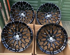 4 x 22" LAND ROVER DISCOVERY V L462 FJE45 DESIGN Gloss Black 10J ALLOY WHEELS
