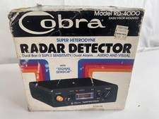 Vintage Cobra RD-4000 Super Heterodyne Radar Detector X K Band Black Japan Boxed