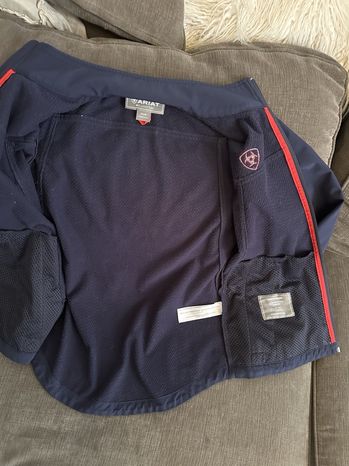 Ariat Women's Medium Team Softshell Jacket Red Wh… - image 7