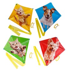 21" x 22" Bright Color Funny Animal Kites with Tail - 12 Pc.
