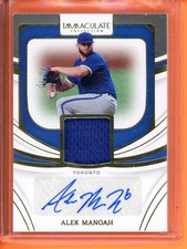 Alek Manoah Material Signatures Auto /99 2022 Immaculate Collection #IMS-AM