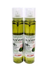 2 PK Aloe Vera Soothing Gel Mist Skin Hydration Organic Plant Extracts 3.9 fl oz