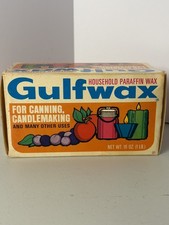 GULFWAX Household Paraffin Wax Canning Candle Making Surfing 16oz Box NOS