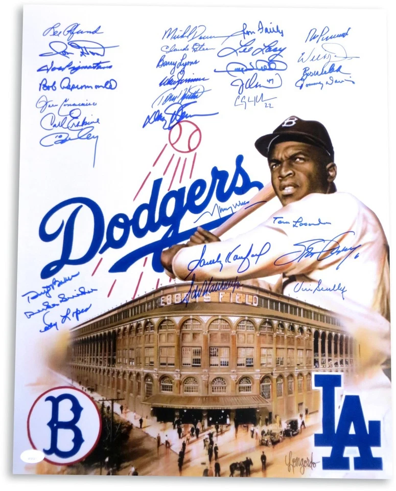 Dodgers Greats Signed Autographed 16X20 Photo Scully Koufax Kershaw JSA XX29242
