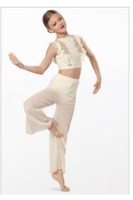 Girls Ivory Dance Costume Weissman Large Child Two Piece 12288