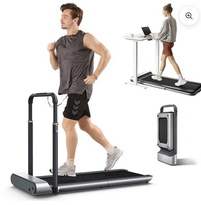 2 in 1 Folding Electric Treadmill Under Desk Walking Pad Home Office Portable