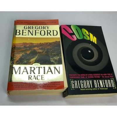 Gregory Benford - Martian Race & Cosm - 2 Book Lot - Sci-Fi Novels