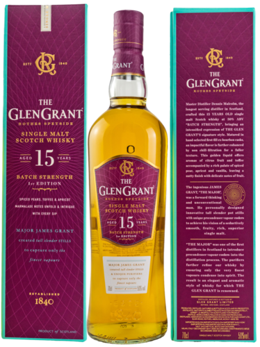 (73,57€/L) Glen Grant 15 Jahre, Scotch Single Malt Whisky, 0,7 Liter