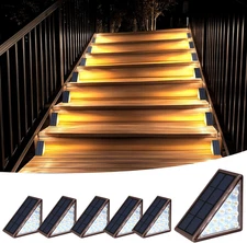 Solar Step Lights for outside Waterproof IP67, Outdoor Stair Light 6 Pack, Solar