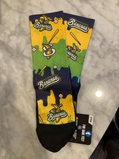 Savannah Bananas Logo Drip Socks by For Bare Feet - Youth 13, 1-3, Women's 3-6