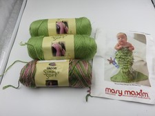 Mary Maxim Needlework Sweet Dreams The Sea Cocoon Newborn Mermaid Tail Crochet
