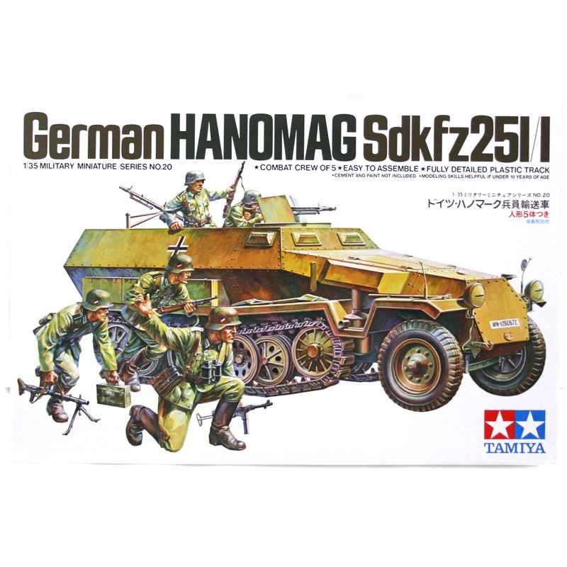 Tamiya 1/35 Hanomag Sdkfz251/1 WW2 German Military Model Kit - Image 13