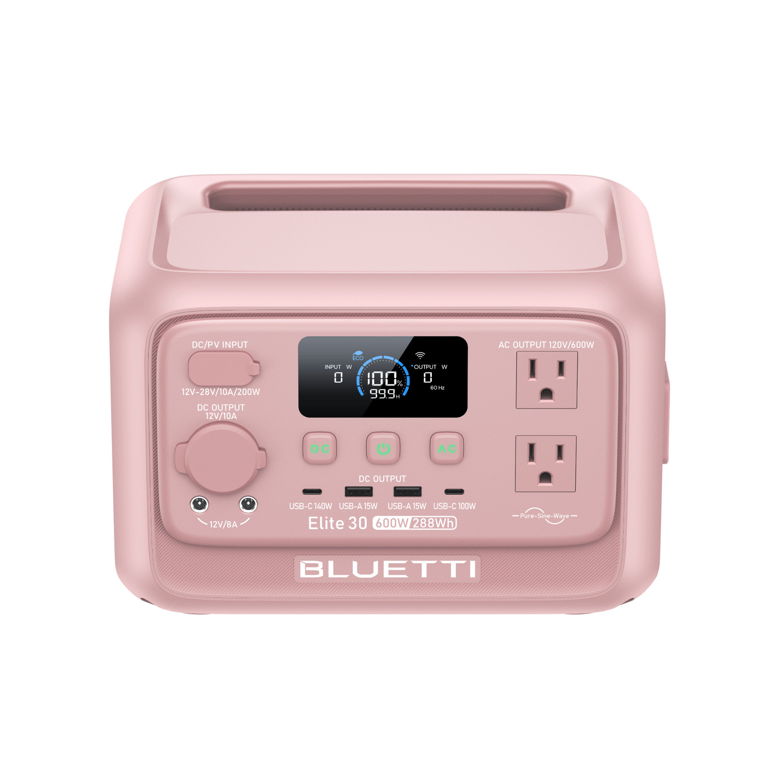 BLUETTI Elite 30 V2 288Wh 600W Portable Power Station Generator for Trip Backup