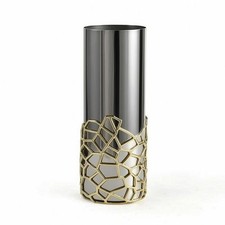 Zylindervase silbern Metallvase golden f&uuml;r Esstisch