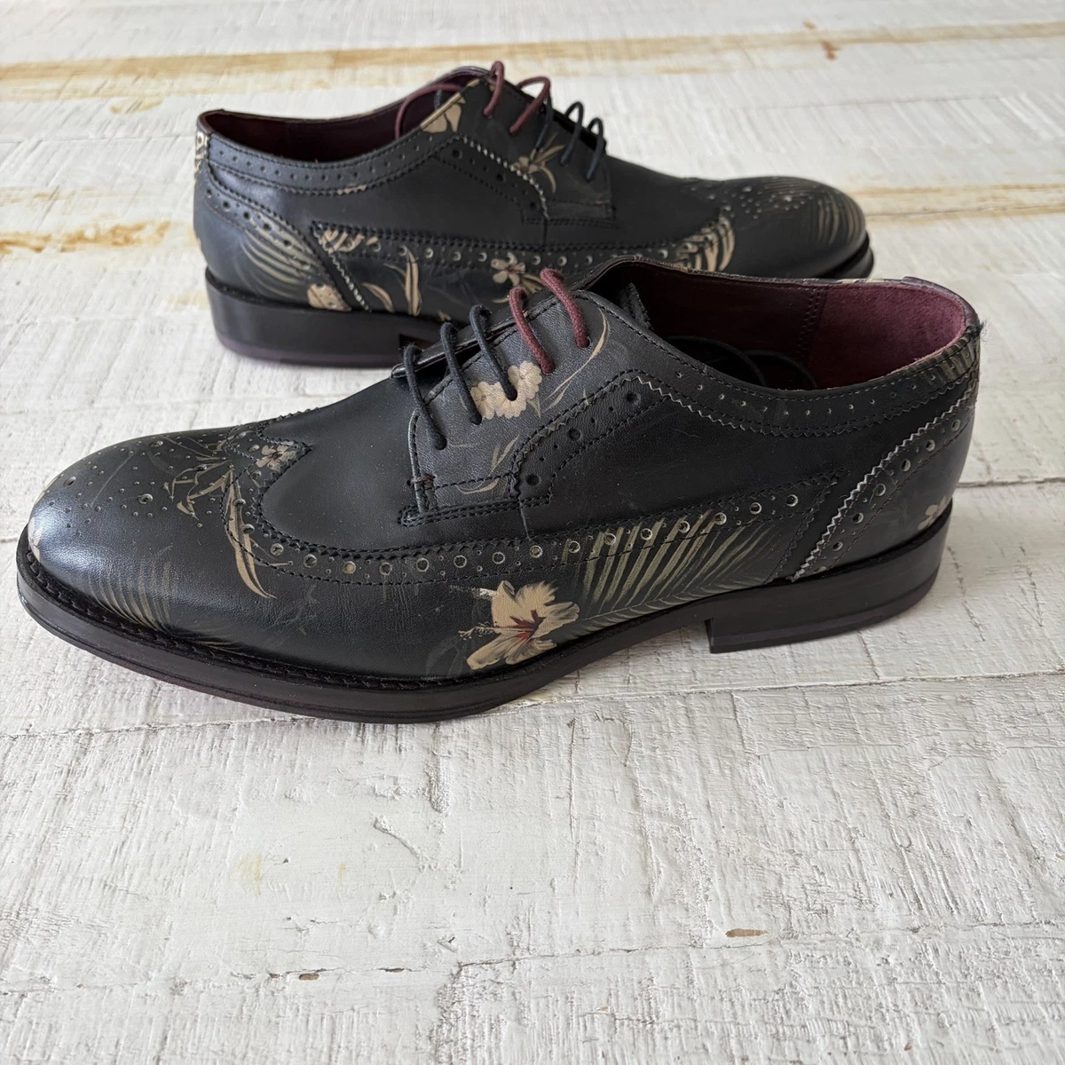 Oxford Leather Upper Floral Dress Shoes for Men for sale | eBay display picture 3