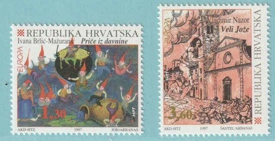 Kroatien 1997 ** postfrisch MiNr. 412-413 CEPT Sagen und Legenden - Bild 1 von 1