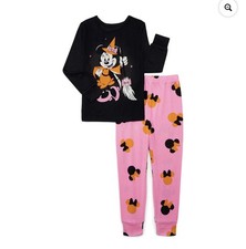 Disney Minnie Mouse Girls Halloween Long Sleeve Top and Pants Pajama Set Size 4