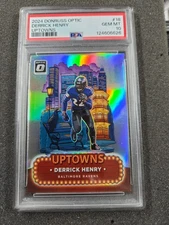 🌟 2024 Panini Donruss Optic #18 Derrick Henry Uptowns PSA 10 Baltimore Ravens