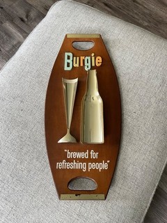 RARE Burgie beer Paddle sign