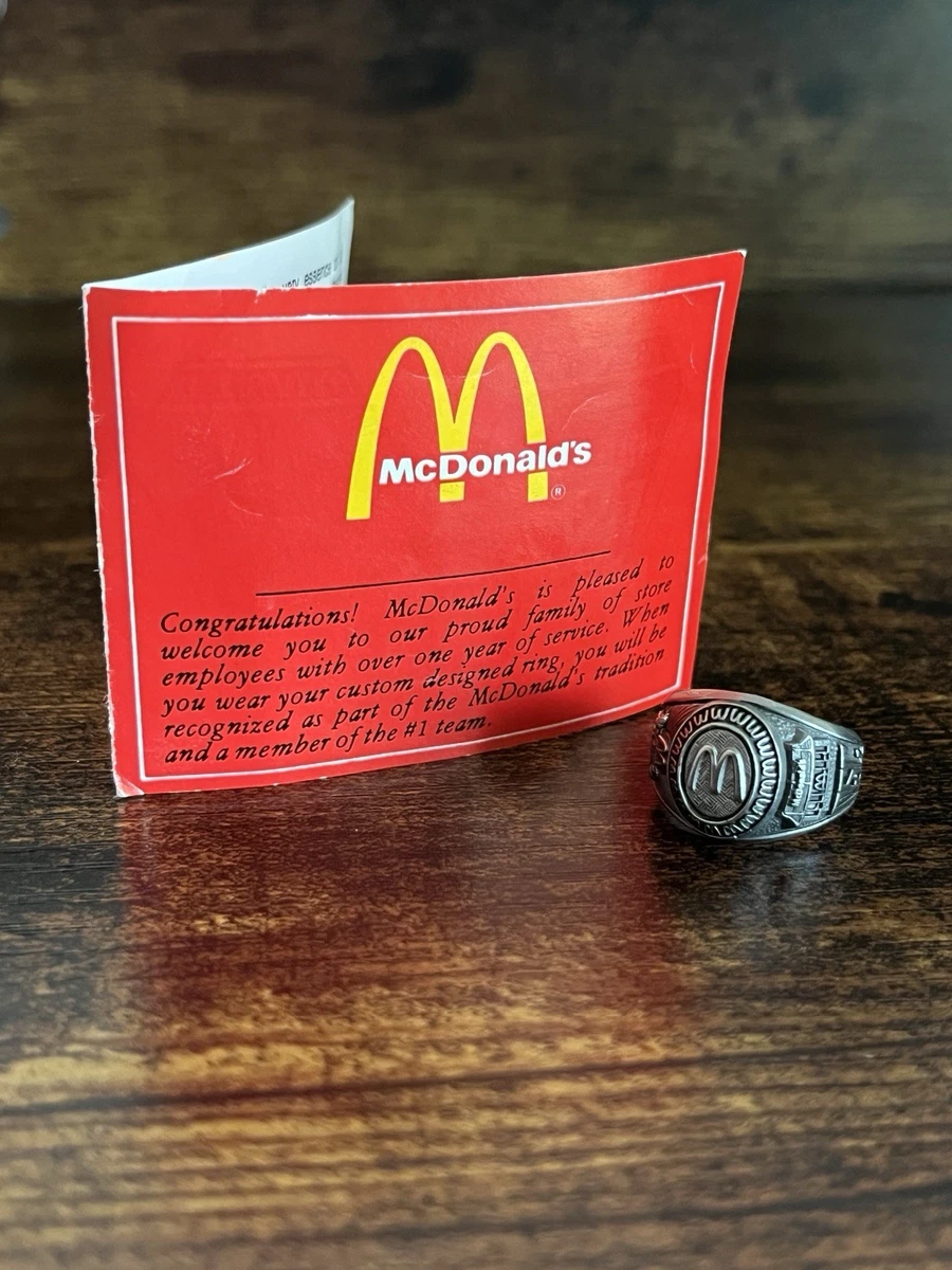 ビンテージ マクドナルド Ring カンパニー McDONALD'S シルバー ヘビー