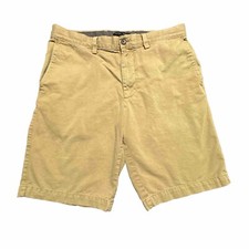 BANANA REPUBLIC Mens Shorts Regular 32 Beige Cotton Casual Flat Front