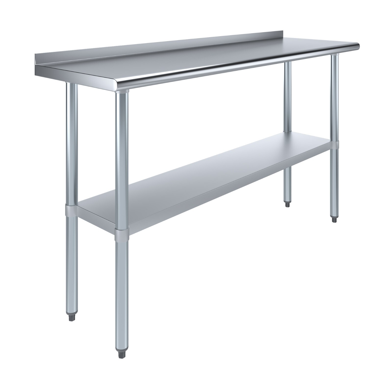 18 in. x 60 in. Stainless Steel Work Table with 1.5 in. Backsplash 18x60