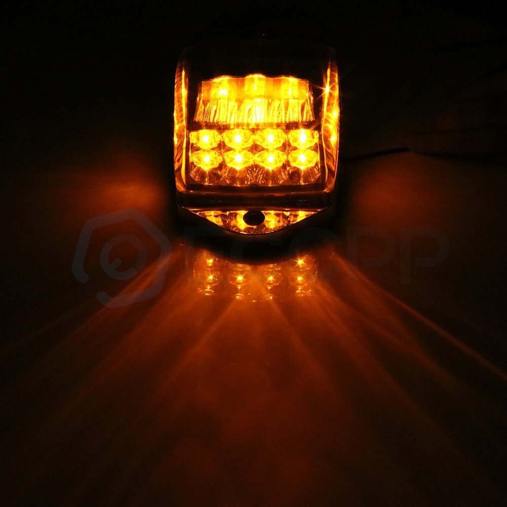 9-Piece Amber LED Cab Marker Roof Light Kit For Peterbilt, Kenworth, Freightliner Trucks - 12V 2 thumbnail image