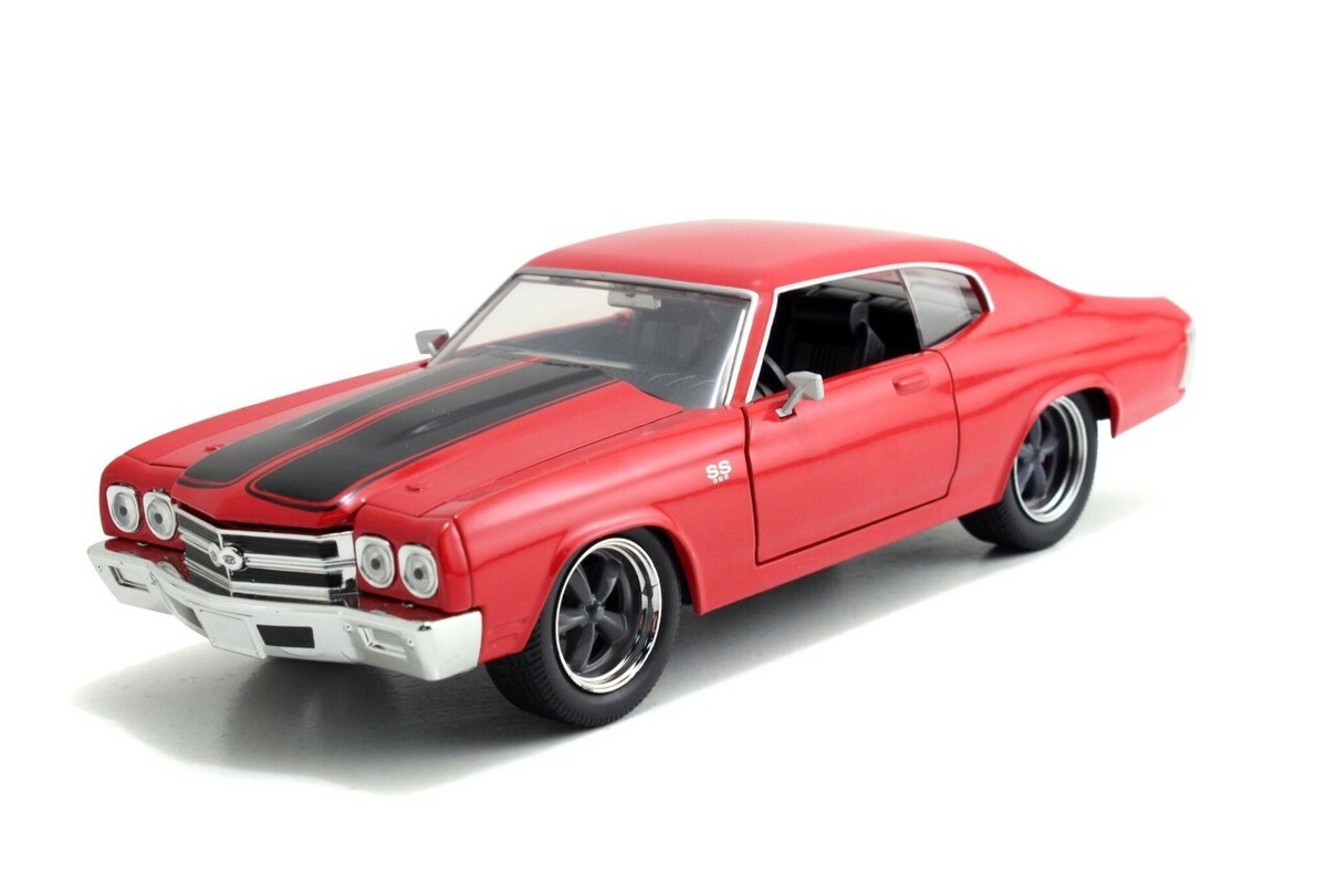 JADA TOYS FAST & FURIOUS DOM'S 1970 CHEVY CHEVELLE SS RED 1:24 NEW