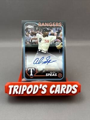 2024 Topps Chrome #RA-ASP Alex Speas RC Auto Texas Rangers