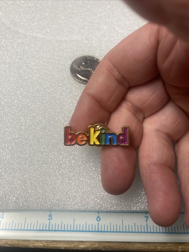 NEW 'Be Kind' Letters Metal; Rainbow Colors 1.15" Lapel Hat Pin. NICE DEAL! Look - Picture 6 of 9