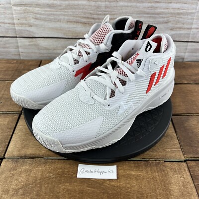 DAME8 DAME TIME/ホワイトレッド adidas DAME 8 Shoes | White-Red | Adult-Unisex – stripe 3 adidas