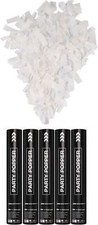 White Confetti Cannon 12 Inch, Wedding Confetti poppers Air Powered 5 Pack G022