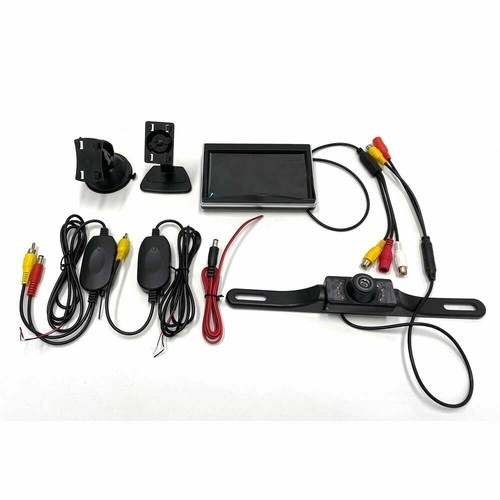 Sistema de visión trasera para cámara de reversa para automóvil visión nocturna + kit de monitor de espejo LCD de 4,3 - Imagen 11 de 14