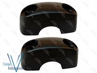 Passend FüR Royal Enfield Interceptor 650 Cc Lenkerklemmung Paar Schwarz Neu @Us