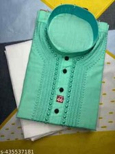 Indian Traditional Stylish Cotton Festival Eid Special Men Kurta