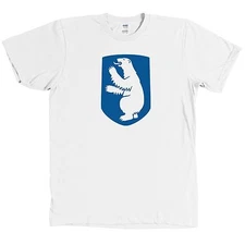 Greenland Coat of Arms T Shirt Polar Bear Flag Tee NEW