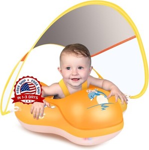 Flotador Inflable de PVC Personalizado Waterhan para Bebés con Sombrilla, para U Flotador Inflable de PVC Personalizado Waterhan para Bebés con Sombrilla, para U
