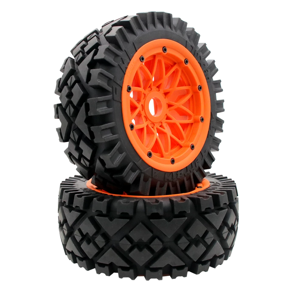 2PC Front All Terrain Tire Wheel Kit for 1/5 HPI Rovan Kingmotor Baja 5b Ss RC - Image 3 of 4