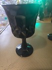 Set of 4 VTG Noritake Perspective Ebony Black Water Goblets Glasses 6.5" JJ#112 — photo 5