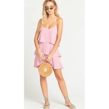 Show Me Your Mumu Ruffle Dress in Pink. NWT. SIZE MEDIUM.
